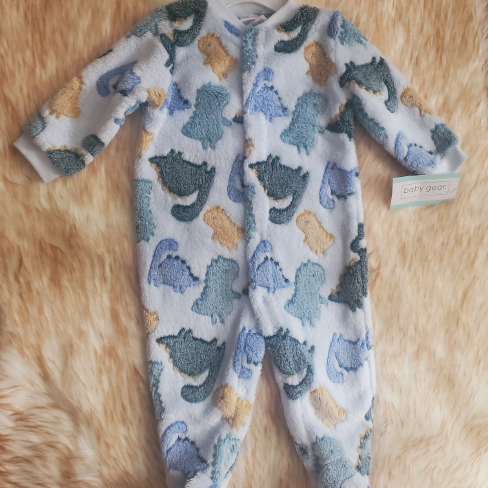 NWT Baby Gear Fuzzy Footie One Piece